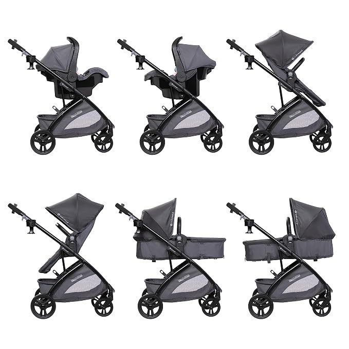 Baby Trend Passport® Switch 6-in-1 Modular Stroller Travel System with EZ-Lift™ Plus Infant Car Seat, Dash Pink