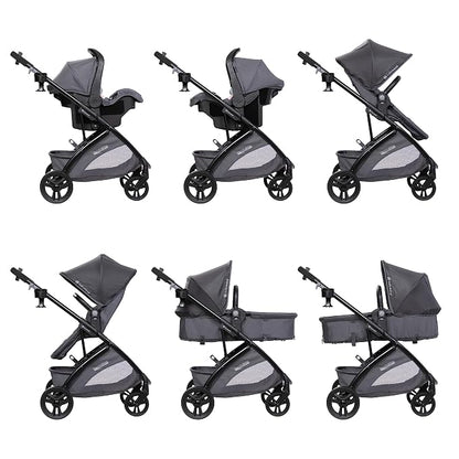 Baby Trend Passport® Switch 6-in-1 Modular Stroller Travel System with EZ-Lift™ Plus Infant Car Seat, Dash Pink