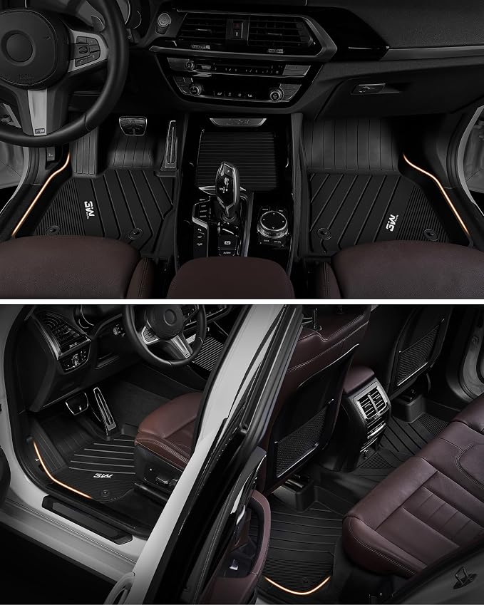 3W Floor Mats & Cargo Liner Fit for Nissan Kicks 2025 2026 (Not Fit Play Version) Accessories TPE All Weather Floor Liner, 1st & 2nd Row Car Mats Tunk Mats Full (Not for Play Version)