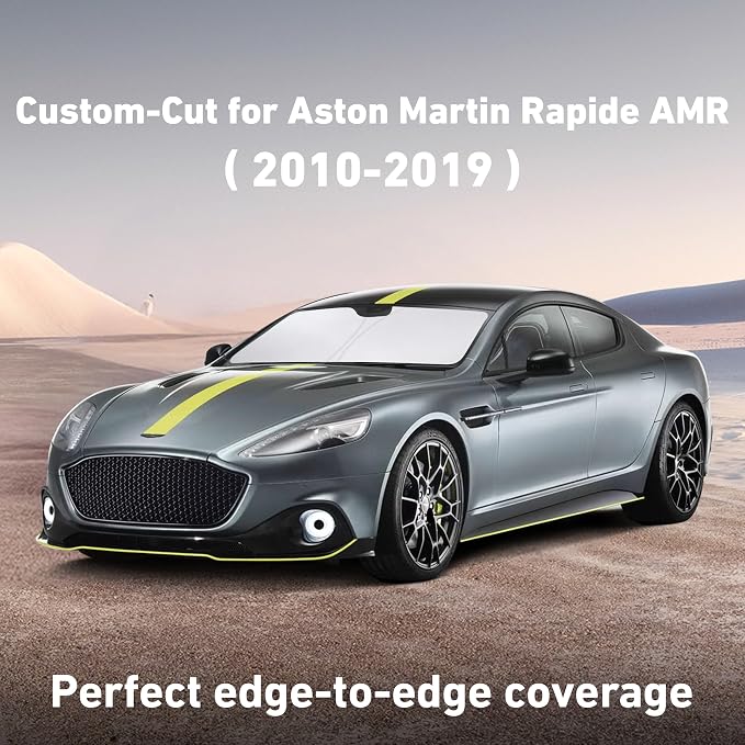 Econour Windshield Sunshade for Aston Martin Rapide, Rapide AMR 2010-2017, 2018, 2019 Sun Visor for Front Window Sun Shade Cover, UV Blocker & Protector, Car Accessories
