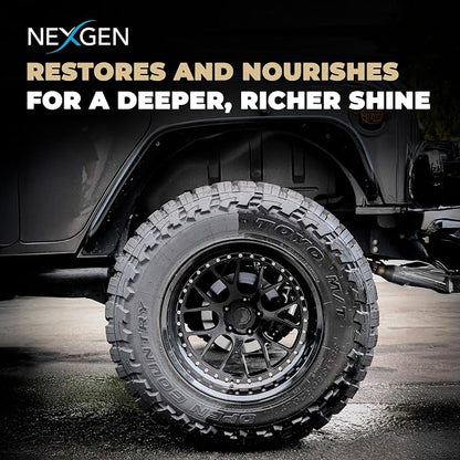 Nexgen Wet Look Tire Shine (Gallon) - High-Gloss Finish & UV Protection - Keeps Tires & Trim Fresh - On-the-Go Car Detailing - Car Cleaning Supplies - for Tires, Plastic, Rubber, & Vinyl