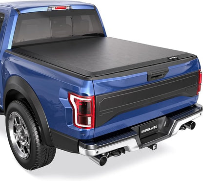 KUIPERAUTO Roll-Up Soft Truck Bed Cover Tonneau Cover Compatible for 2009-2014 Ford F150 / 2006-2008 Mark LT Styleside/Fleetside (Not for Flareside) 5'5" Bed