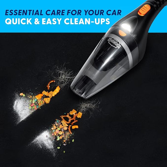 ThisWorx Car Vacuum Cleaner 2.0, Portable Handheld Mini Vacuums Cleaner W/ 16ft Cord, LED Light, Bag, & Attachments- Small Vac for RV, Boats, Travel, Car Accessories, Lightweight