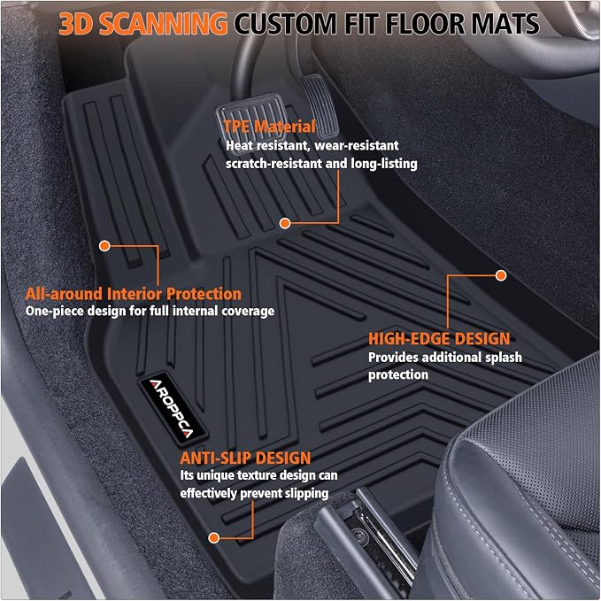 Floor Mats Cargo Liner with Backrest Mat & Front Rear Cargo Mat for 2025 2026 New Model Y Juniper,TPE Rubber Liners Full Set Automotive Mats for 2025 New Model Y Accessories