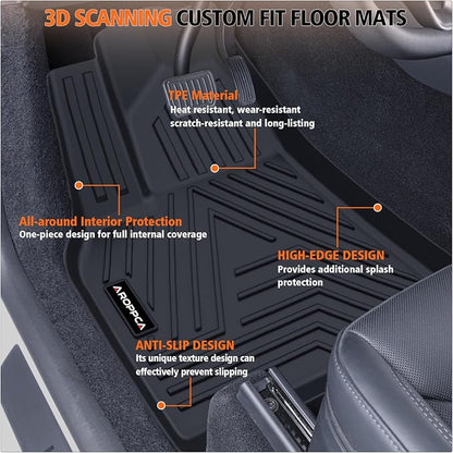 Floor Mats Cargo Liner with Backrest Mat & Front Rear Cargo Mat for 2025 2026 New Model Y Juniper,TPE Rubber Liners Full Set Automotive Mats for 2025 New Model Y Accessories