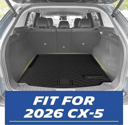 Michelin Premier Series Floor Mats & Trunk Liner for 2026 Mazda CX-5 (Not Fit 2017-2025 Model), All-Weather Floor Liner & Trunk Mat, Custom Fit, Durable TPE