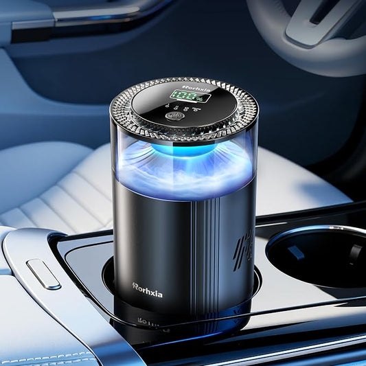 Rorhxia Smart Car Air Freshener [Enjoy Freshness, Purity, Comfort] New Premium Scenic Diffuser | Perfume Display, Auto On/Off, Adjustable Intensity, Long Lasting Fragrance | Cologne Freshener Gifts