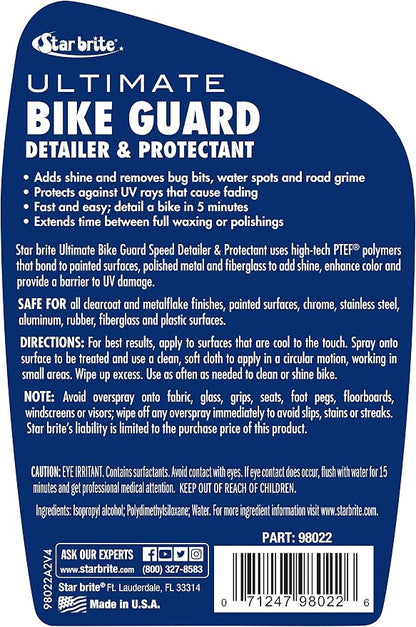 STAR BRITE Ultimate Bike Guard - Motorcycle Detailer & Protectant Spray - Remove Road Grime, Add Shine & Protect in Minutes (098022)