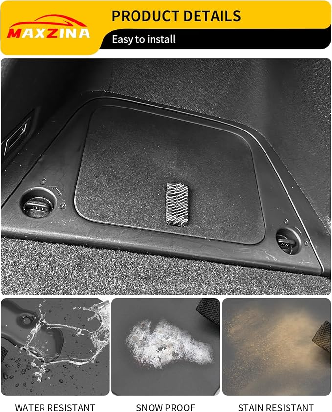Rear Trunk Organizer Cover Compatible with 2023 2024 2025 2026 Honda Pilot Trunk Organizer Storage Bin Lid Left Driver Trunk Side Storage Box Cover Protector Black 7&8 Seats Pilot Accessories