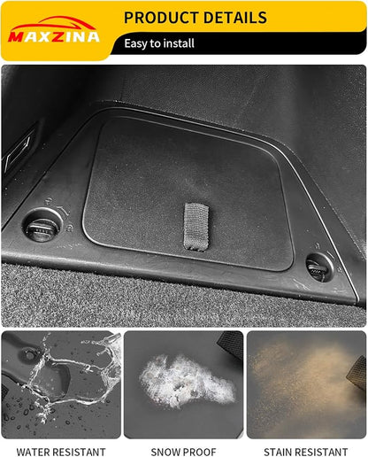 Rear Trunk Organizer Cover Compatible with 2023 2024 2025 2026 Honda Pilot Trunk Organizer Storage Bin Lid Left Driver Trunk Side Storage Box Cover Protector Black 7&8 Seats Pilot Accessories