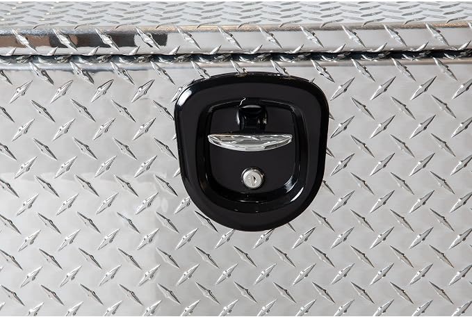 Buyers Products 1705103 Diamond Tread Aluminum Underbody Truck Tool Box, 18 x 18 x 30, Made in USA, .100 in. Thick, Corrosion-Resistant, Locking Compression Latch – Secure Storage for Work Trucks