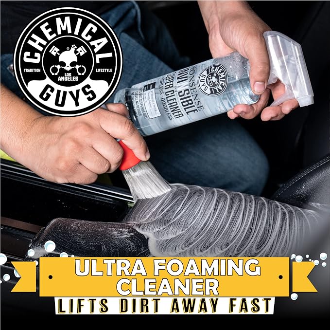 Chemical Guys Nonsense Colorless & Odorless All Surface Cleaner - Interior Cleaner, Safe for Vinyl, Rubber, Plastic, Carpet, and Upholstery, pH Balanced, Residue-Free, Unscented, 16 Fl Oz, Pack of 2