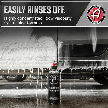 Adam's Polishes Graphene Shampoo Gallon, Graphene Ceramic Coating Infused Car Wash Soap, Powerful Cleaner & Protection In One Step, pH Neutral, High Suds For Foam Cannon, Foam Gun or Detailing Bucket