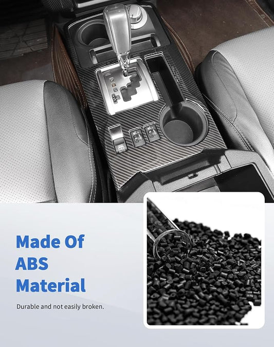 for 4Runner 2010-2019 Carbon Fiber Black Whole Set Interior Panel Cover Trim Kit, Center Console Gear Shift Dashboard Panel Cover Trim for Toyota 4runner Interior Accessories