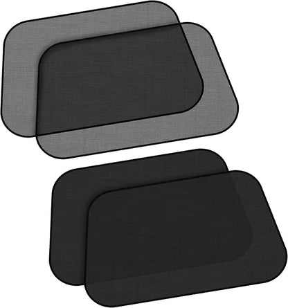EcoNour Car Side Window Shades for Baby | 4 Pack - Car Window Sun Blocker Shades for Kids | Foldable Cling Window Cover Protects UV & Heat Glare | Window Shade for Privacy | Large Plus (21"x14")