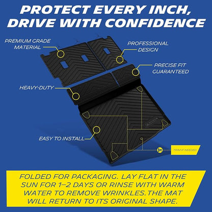 Michelin Vehicle Mats, All-Weather TPE Custom Fit Liner for 2021-2026 Ford Bronco 4-Door (3 Piece), Premier