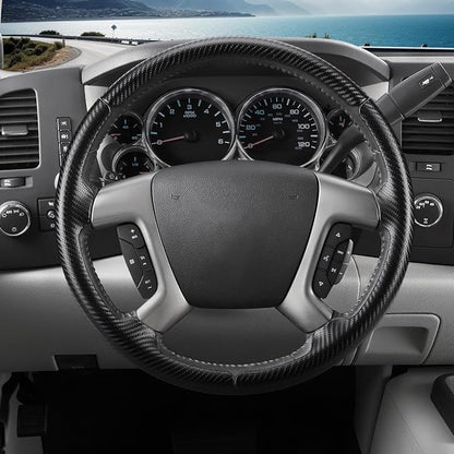 Steering Wheel Cover for Chevy Silverado 1500 GMC Sierra 1500 2007-2013/2500 3500 Chevrolet Tahoe Suburban Yukon (Yukon XL) 2007-2014/ Traverse 2009-2017/ GMC Sierra 2500HD 3500HD 2008-2014