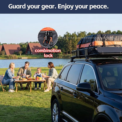 64"x39" Universal Roof Rack Basket Cargo Carrier with 500D PVC Waterproof Cargo Bag,Net&Ratchet Strap, Heavy-Duty Steel Construction, 250Lbs Capacity, Weather-Resistant for All Vehicle