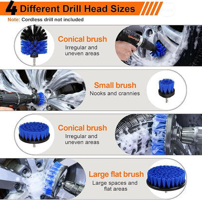 41Pcs Professional Car Detailing Kit, Car Wash Kit with Portable Handbag, Wet and Dry Use Car Cleaning Kit, Durable Drill Brush, Apply to Interior, Exterior, Wheels, Trucks, Motorcycles