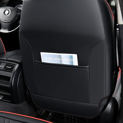 FLORICH Seat Covers for Cars, Waterproof Seat Covers, Leather Car Seat Covers 2 Pack, Universal Seat Cushion Protector for Most Cars Trucks SUV-Black&Red Line