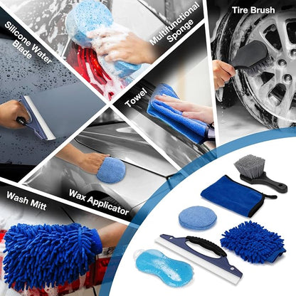 SHALL 28Pcs Car Detailing Kit, Car Detailing Brush Set, Car Wash Cleaning Kit, Professional are Kit Car Care Kit for Interior Exterior Wheels