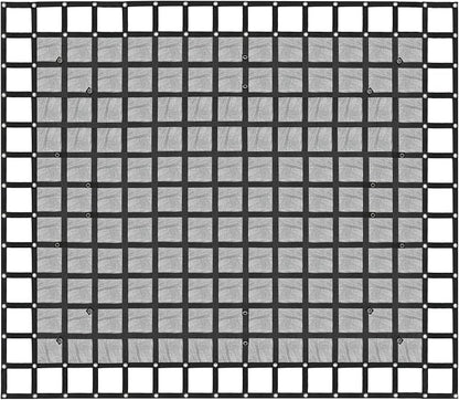 Heavy Duty 105" x 120" Truck Bed Cargo Net with Adjustable Cam Buckles & S-Hooks & Cross Strap,8.75' x 10' Cargo Net with 1500LBS Capacity for Pickup Truck Bed Trailer SUV Jeeps