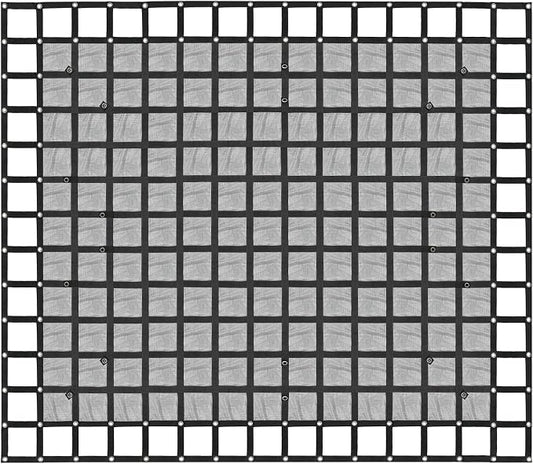 Heavy Duty 105" x 120" Truck Bed Cargo Net with Adjustable Cam Buckles & S-Hooks & Cross Strap,8.75' x 10' Cargo Net with 1500LBS Capacity for Pickup Truck Bed Trailer SUV Jeeps