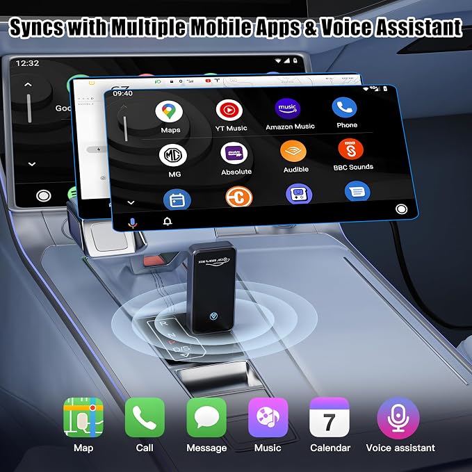 Wireless Android Auto Adapter, Plug & Play Dongle for Android11+ Phones, Wired to Wireless Conversion for Android Auto Cars, USB & Type-C Dual Port