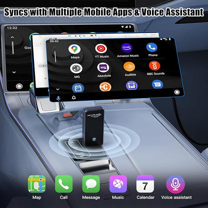 Wireless Android Auto Adapter, Plug & Play Dongle for Android11+ Phones, Wired to Wireless Conversion for Android Auto Cars, USB & Type-C Dual Port