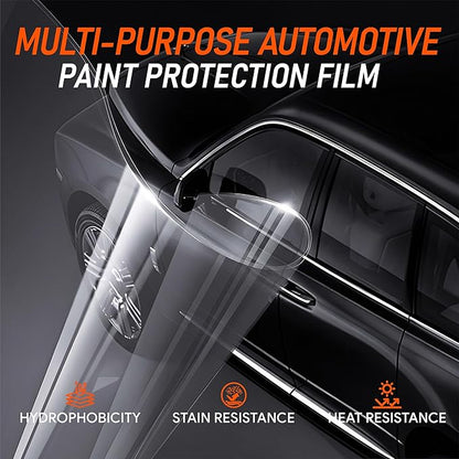 TPU PPF Hydrophobic Clear Paint Protection Film Self Healing Car Clear Glossy Wrap Film (1.5ft x 5ft)