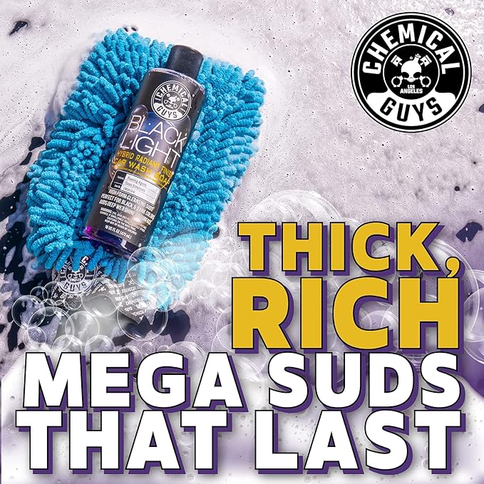 Chemical Guys Black Light Hybrid Radiant Finish Car Wash Soap and Superior Surface Cleanser 2 Pack (2 X 16 Fl. Oz.) - Gloss Enhancing pH Balanced Formula for Maximum Shine