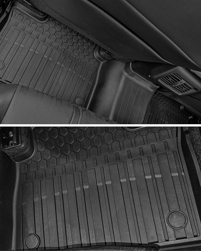3W Floor Mats for Toyota Tacoma 2024 2025 2026 Double Cab Auto Tran(Not Fit Hybrid & XtraCab), TPE All Weather Custom Fit Floor Liner for Tacoma TRD/SR/SR5/limited Car Liners.
