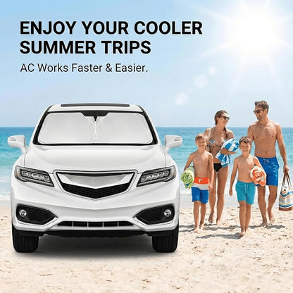 Windshield Sun Shade for Acura RDX 2013-2018 Sunshade Front Window Shade Custom Fit RDX Accessories Sun Visor Foldable Shade Blocks UV Rays Accessories