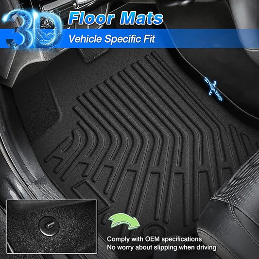 Cartist Floor Mats Fit for Hyundai Tucson NX4 Hybrid 2022 2023 2024 2025 2026 (Not Plug in) 1st & 2nd Row All Weather Floor Liner for Tucson Accessories TPE Heavy Duty