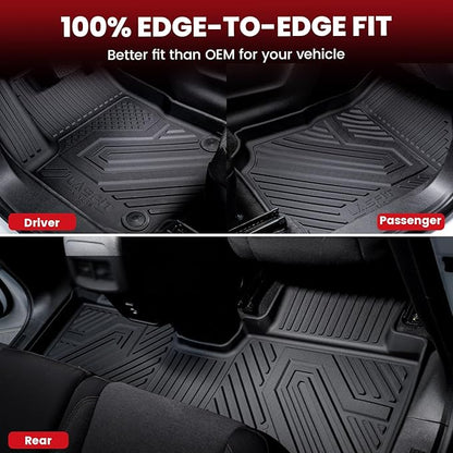 LASFIT Floor Mats for Ford Expedition Standard(Not for Max Models) 2021 2022 2023 2024 8 Seats(Not Fit 7 Seats), All Weather TPE Custom Fit for SUV Car Liners, 1st& 2nd& 3rd& Cargo Liner, Black 5pcs