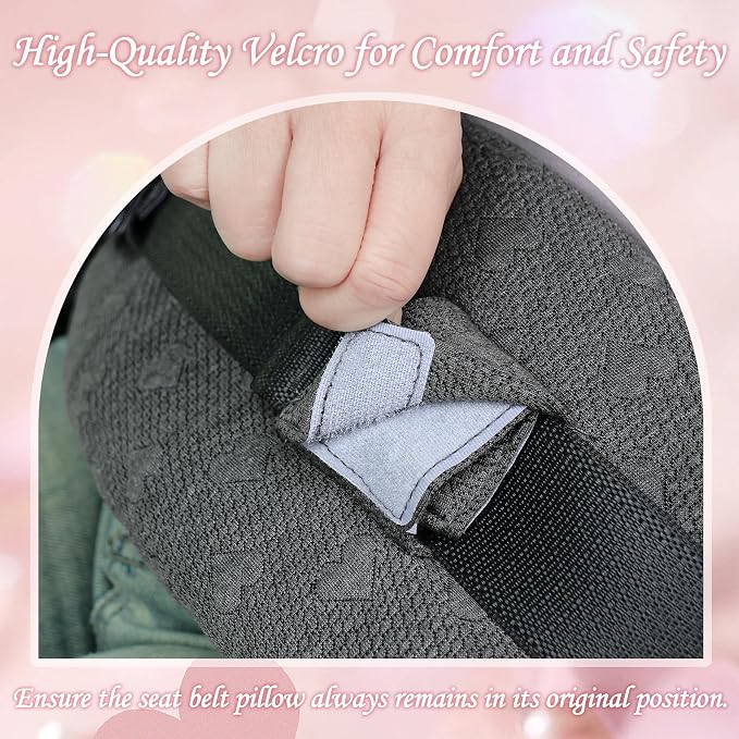 Post-Op Seat Belt Pillow – Ice/Hot Pocket for Chest/Heart Travel, Small Grey