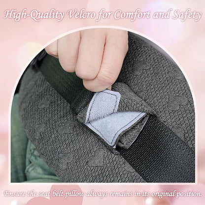 Post-Op Seat Belt Pillow – Ice/Hot Pocket for Chest/Heart Travel, Small Grey