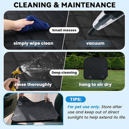 VIVAGLORY Dog Front Seat Cover Seatflex Car Seat Protector for Dog, Car Cover for Pet, Front Single Bucket Captain Chair Protector, Standard, Black, 1Pack