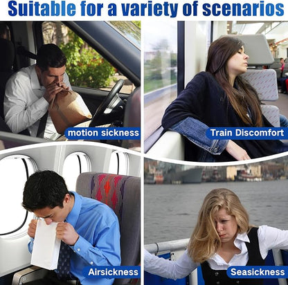 Hionfurt 48ct Motion Sickness Patches – Sea Sickness Patches for Cruise, Car, Airplane, and Other Travel – Non-Drowsy, Effective, Lasts 72 Hours