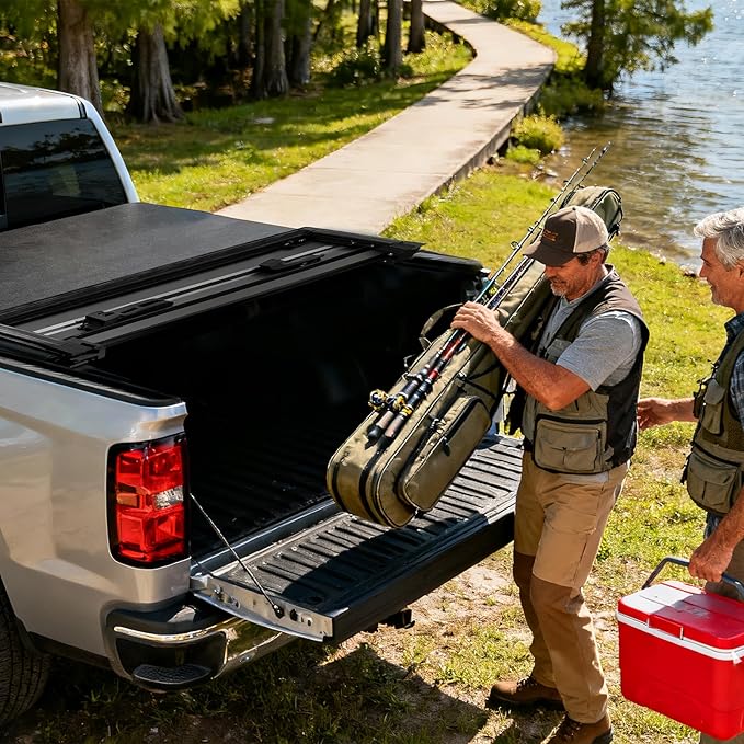 Soft Roll Up Truck Bed Tonneau Cover for 2016-2025 2026 Toyota Tacoma Fits 5FT Bed (60.5") | Only for Models with The Deck Rail System
