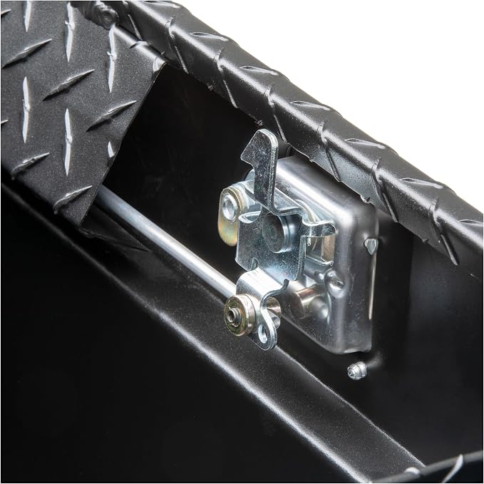 UWS EC10313 63-Inch Matte Black Heavy-Wall Aluminum Angled Truck Tool Box with Low Profile, RigidCore Lid
