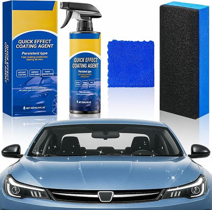Quick Effect Coating Agent for Car - 2026 Upgrade Car Coating Spray for Shine & Protection, Quick-Acting Car Scratch Wax Coating Spray for Scratch Repair, Oil Film Removal, Hydrophobic Coating