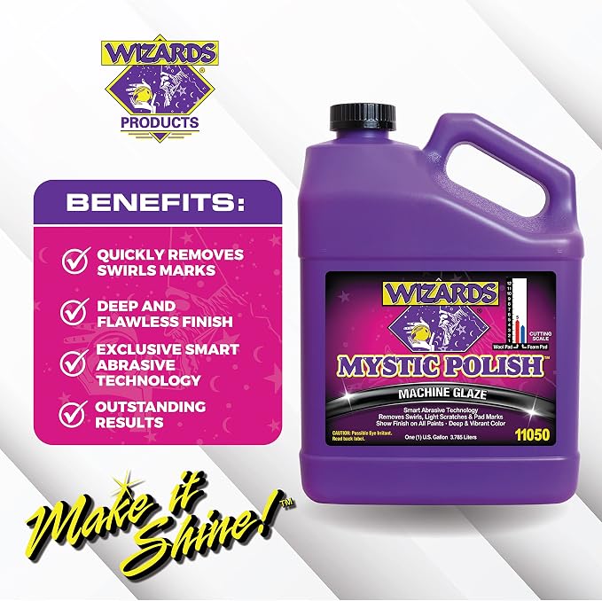 Wizards Motorcycle Cleaner Kit - 5 Piece Motorcycle Accessories Saddle Pack - Motorcycle Detailing Supplies - Bike Surface Cleaner and Tire Cleaner - Powerful Stain Removal Kit With Tire Protectant