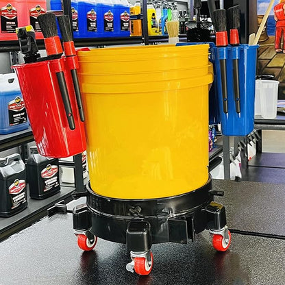 Portable Auto Wash Bucket Organizer & Car Detailing Tool Hanger - Blue