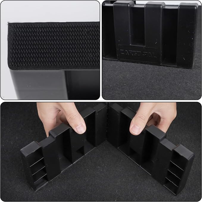 YOFIT Multipurpose Cargo Organizer Blocks Car Trunk Storage Organizer Blocks, Should Be Used with Wool Trunk's Carpet for Car/Truck/SUV/Van, Set of 4