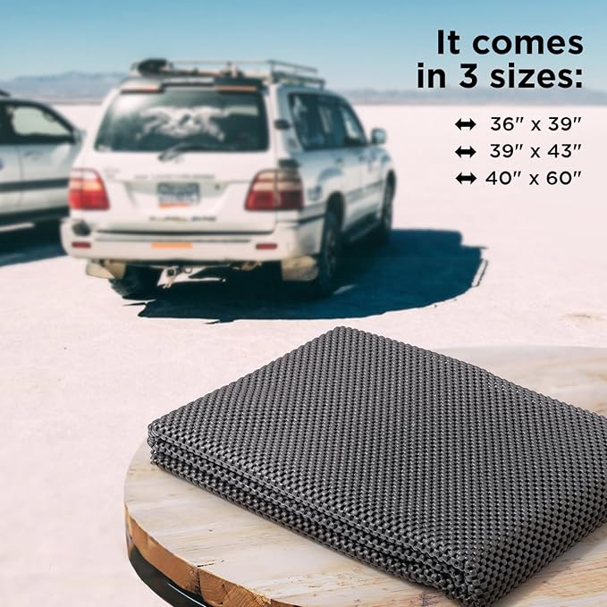Mockins 60"x40" Anti Slip Mat for Car Top Carrier Rack & Rooftop Cargo Bag | Trimmable Car Roof Cargo Carrier Pad | Multifunctional Roof Rack Pads Mat Cargo Liner | Protective Mat for Truck SUV Van RV | Trimmable Car Roof Cargo Carrier Pad | Multifunct...