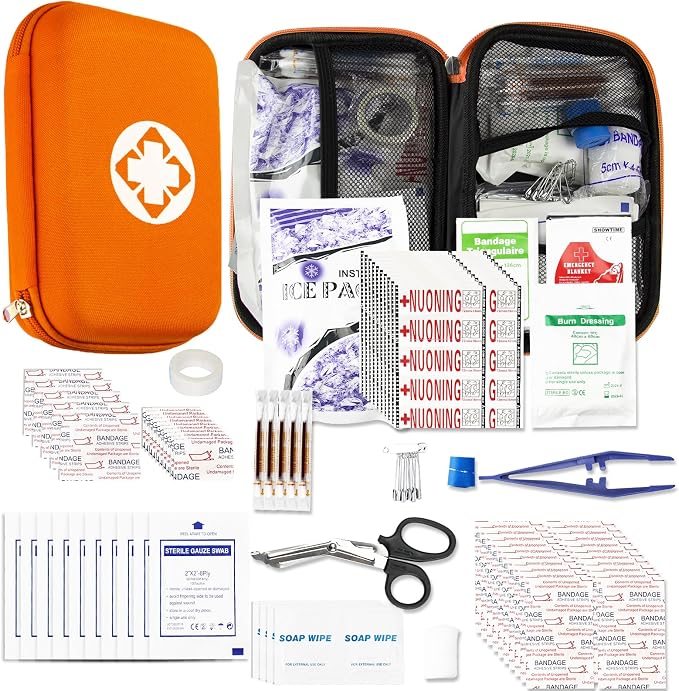 Small-Waterproof Car First-Aid Kit Emergency-Kit - Orange 273Piece Camping Equipment for Camping Hiking Home Travel YIDERBO