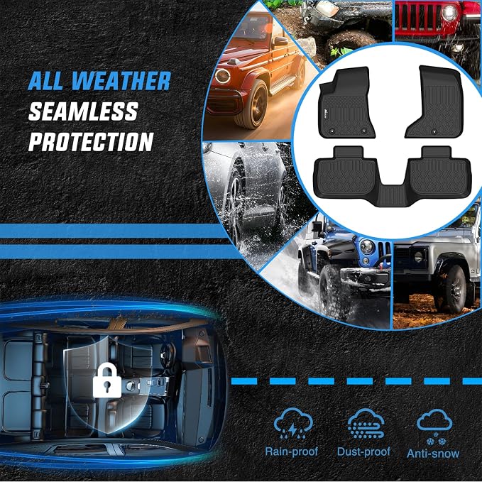 Nilight TPE Floor Mats for Dodge Charger AWD Chrysler 300 AWD 2011 2012 2013 2014 2015 2016 2017 2018 2019 2020 2021 2022 2023, All Weather Custom Fit Heavy Duty Floor Liners