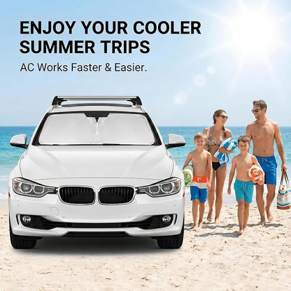 Windshield Sun Shade for BMW 3 Series 2013-2018 Sunshade Front Window Shade Custom Fit 3 Series Accessories Sun Visor Foldable Shade Blocks UV Rays Accessories