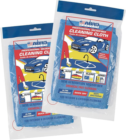 ABRO Professional Grade Car Detailing Kit, Includes Streak Free Glass Cleaner, Wheel Cleaner, 2 Mircofiber Cleaning Towels, Interior & Exterior Wash